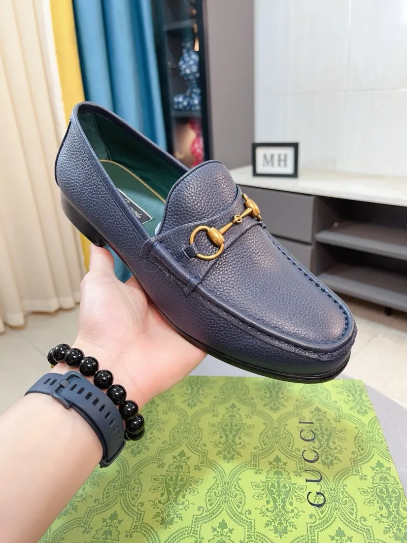 Men's Men's Shoes💰560🌹🌹[GUCCI] Gucci leather shoes are the most popular classic. Synchronized with the official website, the upper is made of Italian first-layer cowhide ➕cowhide lining, with unique brand and unique craftsmanship. Highlighting the hot style of the new year. Stop hesitating, stop wandering, get it now. Number: 38--44